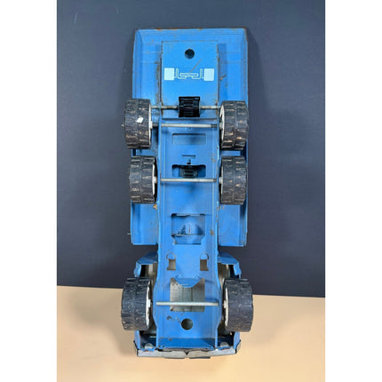 Tonka Tow Hoist Ramp Blue Truck 17.75" Vintage Pressed Steel Toy Truck