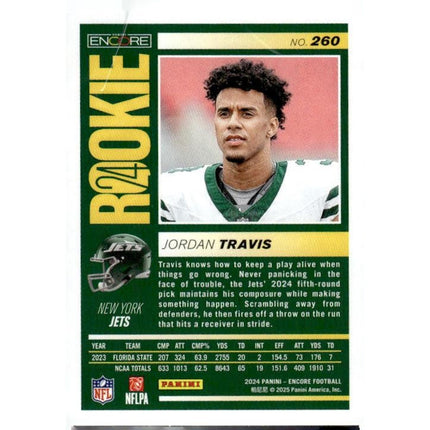 Jordan Travis 2024 Panini Encore #260 RC New York Jets
