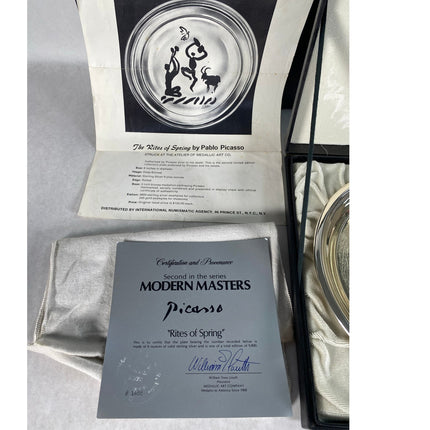 1973 Modern Masters Sterling Silver Picasso Plate “The Rites of Spring” 8”