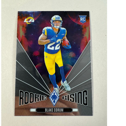 2024 Phoenix Blake Corum RC #RR-BCM Rookie Rising Insert Rams