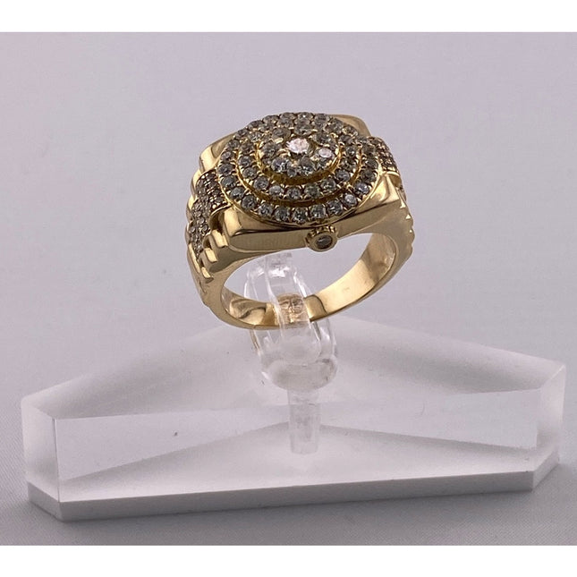 Men's 14k Yellow Gold Diamond Ring 1.75tcw SI