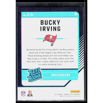 Bucky Irving 2024 Donruss Optic #216 RC Tampa Bay Buccaneers