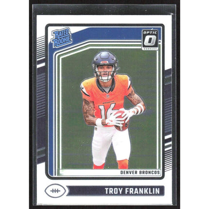 Troy Franklin 2024 Donruss Optic #294 RC Denver Broncos