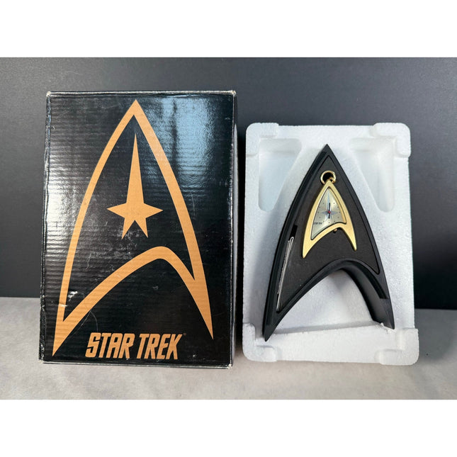 Vtg Star Trek 30th Anniversary Fossil Pocket Watch Gold Tone w/ OB