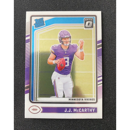2024 Optic Football J.J. McCarthy RC #303 Vikings Rated Rookie