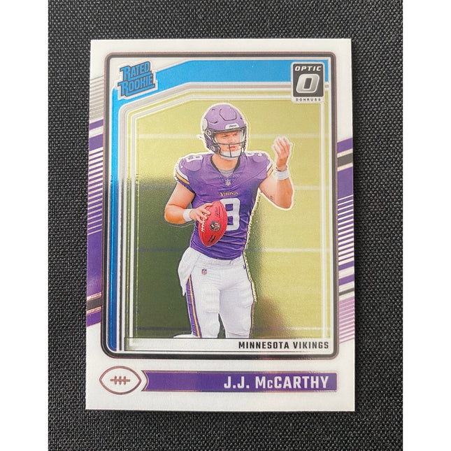 2024 Optic Football J.J. McCarthy RC #303 Vikings Rated Rookie