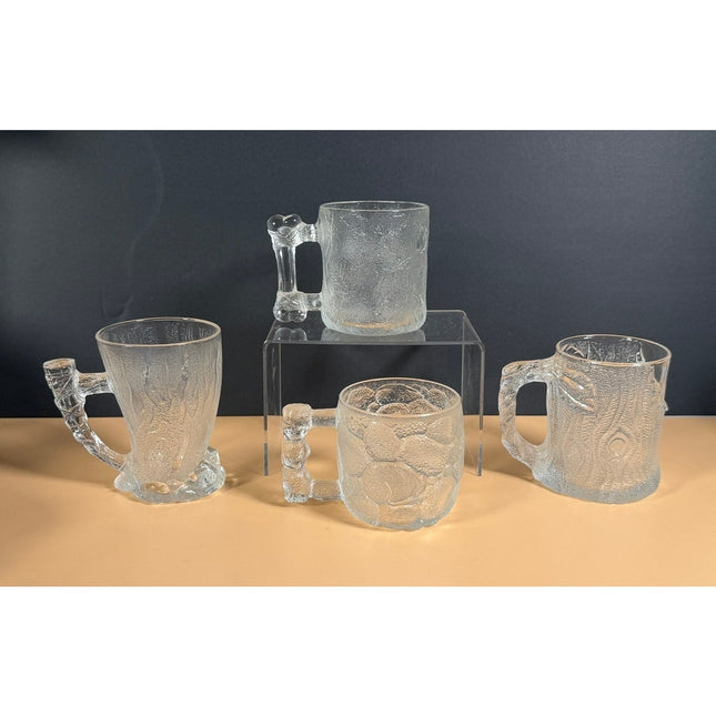 McDonald's RocDonald's Flintstones Glass Mugs Set of 4
