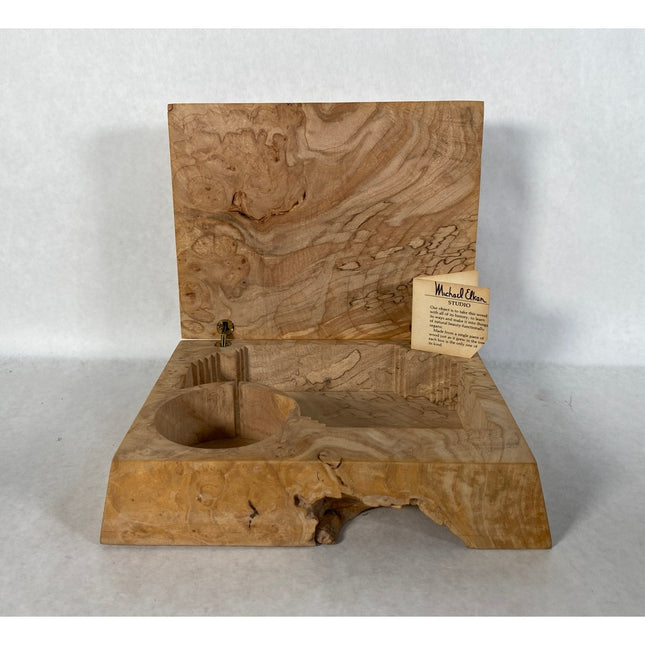 Michael Elkan Burle Birdseye Maple Wood Jewelry / Trinket Box