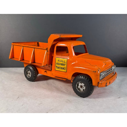 Buddy L Dump Highway Maintenance Truck – Orange Metal Toy