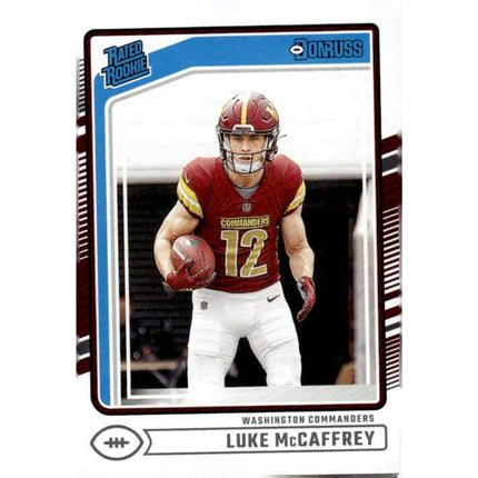 Luke McCaffrey 2024 Donruss #302 RC Washington Commanders