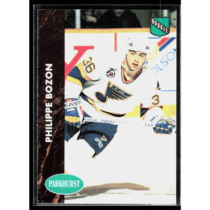 Philippe Bozon 1991-92 Parkhurst #375 RC St. Louis Blues