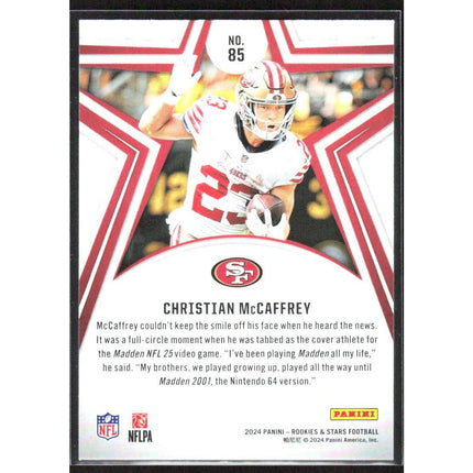 Christian McCaffrey 2024 Panini Rookies & Stars #85 San Francisco 49ers