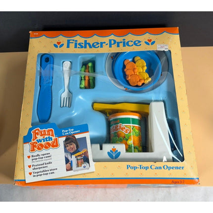 Fisher-Price Pop-Up Can Opener Complete in Box Vintage Kitchen Toy