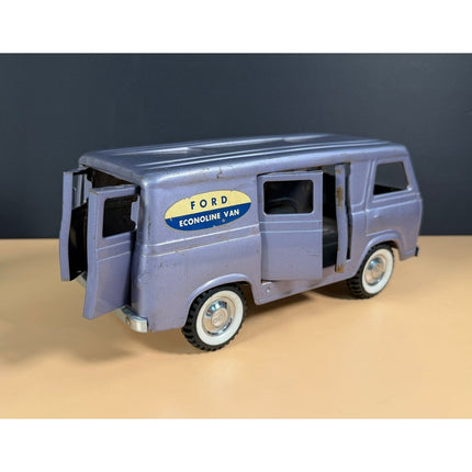Vintage Nylint Ford Econoline Van Pressed Steel Toy Purple 11"
