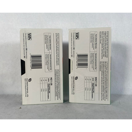 2x Fuji VHS Tapes Sealed Blank Video – HQ 120 & Super HG 120 – 4 Hrs Total