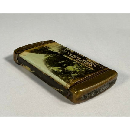 Delaware Water Gap, PA. Souvenir Celluloid Wrapped Match Safe Holder 3" Vintage