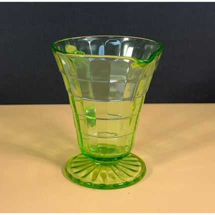 Federal Green Uranium Depression Glass 4" Pitcher
