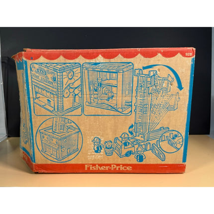 Fisher-Price Fire Station Complete with Original Box Vintage Play Family Toy