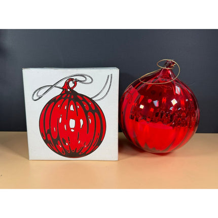 Optic Mercury Glass Red Ball Christmas Ornament 180mm