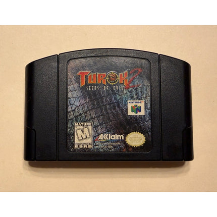Turok 2 Seeds of Evil Nintendo 64 N64 Black Game Cartridge Retro