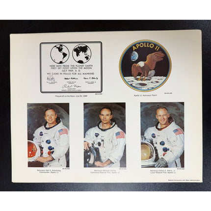 Apollo 11 1969 Moon Landing 69-HC Prints Set of 12 14" Space History