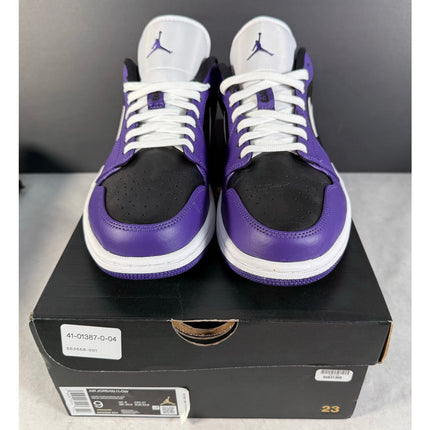 Air Jordan 1 Low "Court Purple White" Sneakers – Men’s US 9 NIB