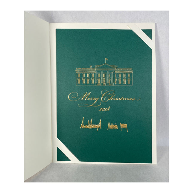 2018 White House Christmas Card Trump & Melania Presidential Memorabilia