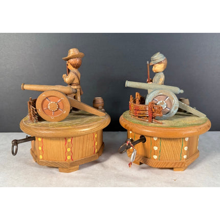 ANRI Thorens Civil War Music Boxes “Dixie” & “Battle Hymn of the Republic” Swiss