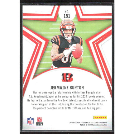 Jermaine Burton 2024 Panini Rookies & Stars #151 RC Cincinnati Bengals