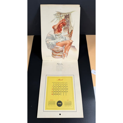 1948 Esquire Glamour Gallery Pinup Calendar 12" x 8.5" Retro Collectible