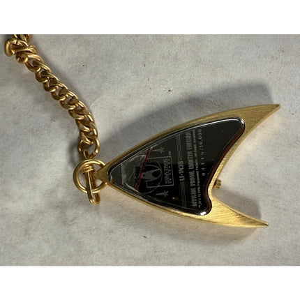 Vtg Star Trek 30th Anniversary Fossil Pocket Watch Gold Tone w/ OB