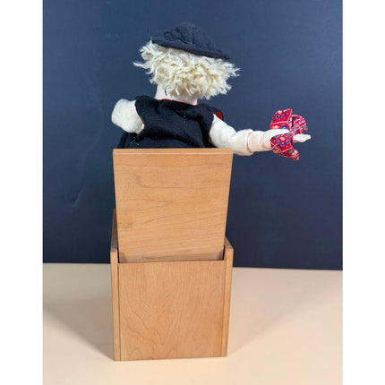 Vintage Jax of Maine Handmade Jack in the Box Wooden Toy Working