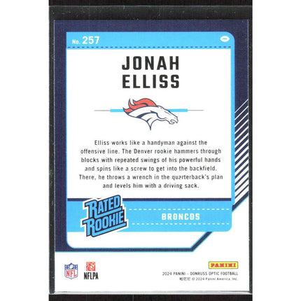 2024 Donruss Optic #257 RC Jonah Elliss Denver Broncos