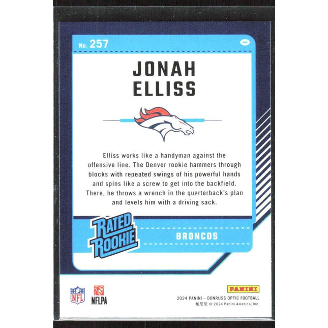 2024 Donruss Optic #257 RC Jonah Elliss Denver Broncos
