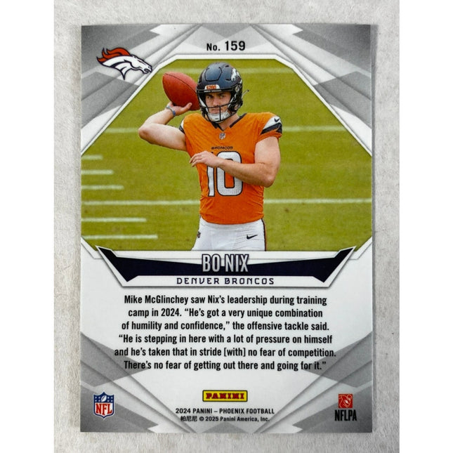 2024 Panini Phoenix Bo Nix Rookie Card #159 Denver Broncos