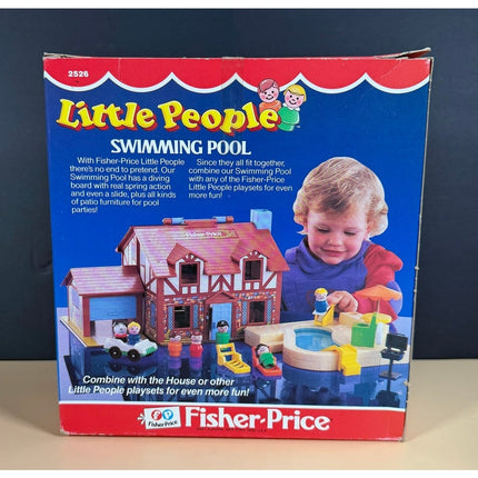 Fisher Price Little People Swimming at the Swimming Pool #2526 Vintage OB