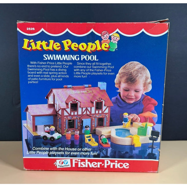Fisher Price Little People Swimming at the Swimming Pool #2526 Vintage OB