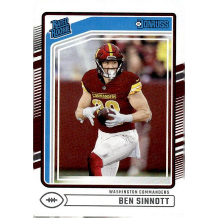 Ben Sinnott 2024 Donruss #314 RC Washington Commanders
