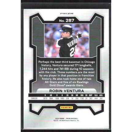 Robin Ventura 2024 Panini Prizm Silver Prizms #287 Chicago White Sox