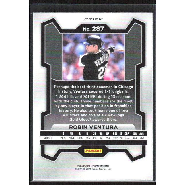 Robin Ventura 2024 Panini Prizm Silver Prizms #287 Chicago White Sox