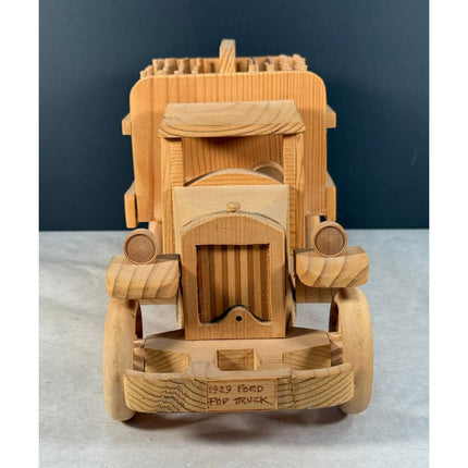 Handmade Wooden 1929 Ford Pop Truck – Crafted by Kaye Munshower Toy Shop 17"