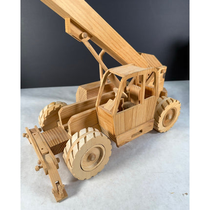 Handmade Wooden Forklift by Kaye Munshower Working Lift Toy Shop 24"