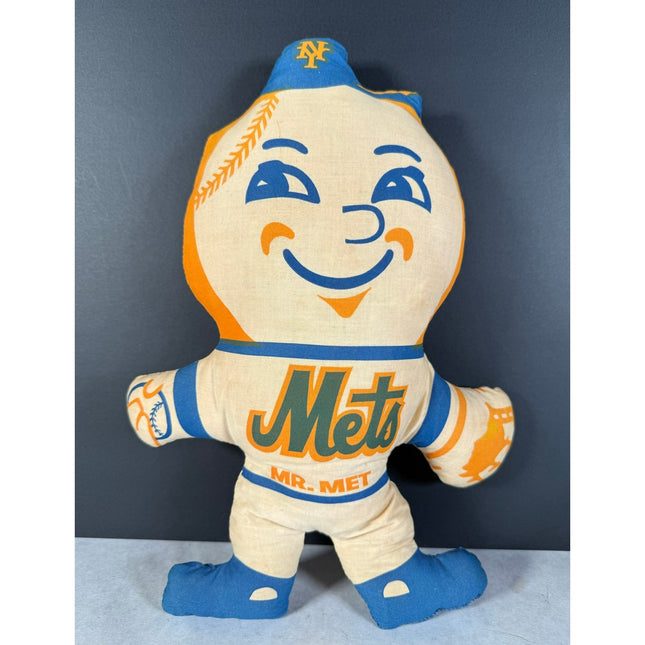 1969 New York Mets “Mr. Met” Stuffed Doll 1960s Vintage 15” Collectible