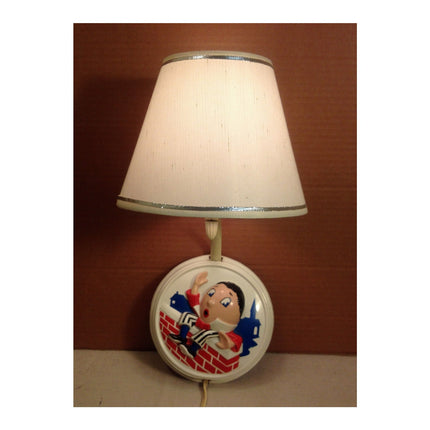 Vintage 1950s Goodman Humpty Dumpty Pin-Up Wall Lamp w/ Shade