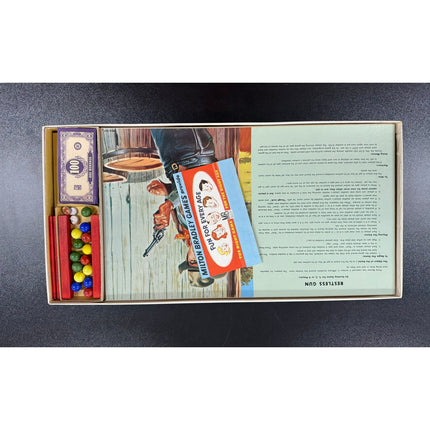 Milton Bradley "The Restless Gun" Western Themed Marble-Based Board Game