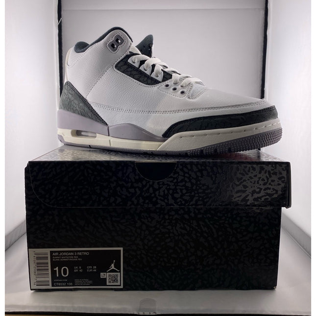 2024 Nike Air Jordan 3 Retro 'Cement Grey' M10, NIB