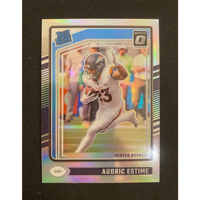 Audric Estime 2024 Optic 206 Broncos Rated Rookie
