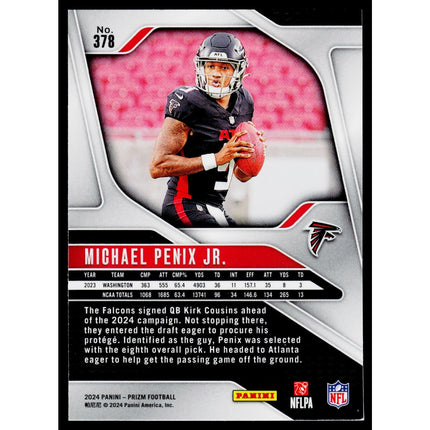 Michael Penix Jr. 2024 Panini Prizm #378 RC Atlanta Falcons