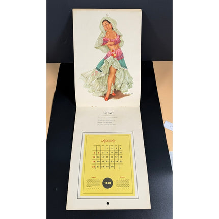 1948 Esquire Glamour Gallery Pinup Calendar 12" x 8.5" Retro Collectible
