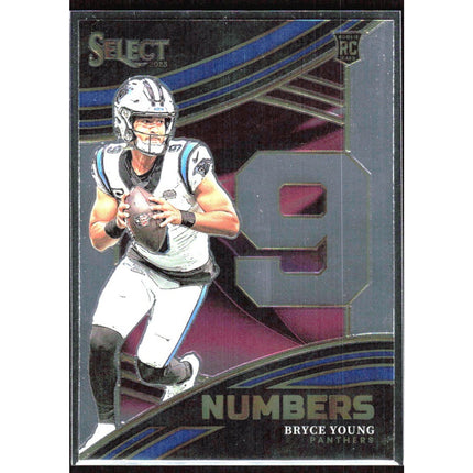 Bryce Young 2023 Panini Select Numbers #NMB-BYO Carolina Panthers